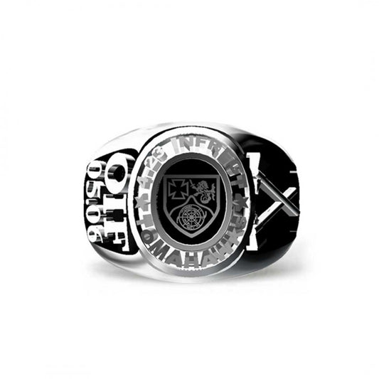 925 Sterling Silver Tomahawks Signet Ring by SWISS PLUS - Military Rings - view 2