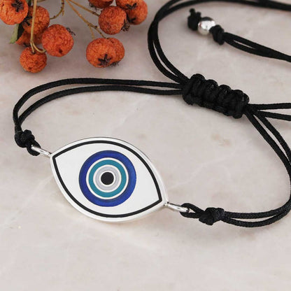 925 Sterling Silver Turkish Blue Evil Eye Beads Bracelet by SWISS PLUS - Turkish Blue Evil Eye Bead Bracelet - view 3