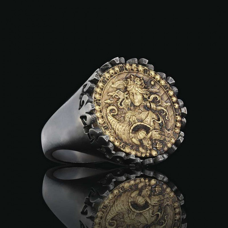 925 Sterling Silver Virgo Sign Ring - view 4