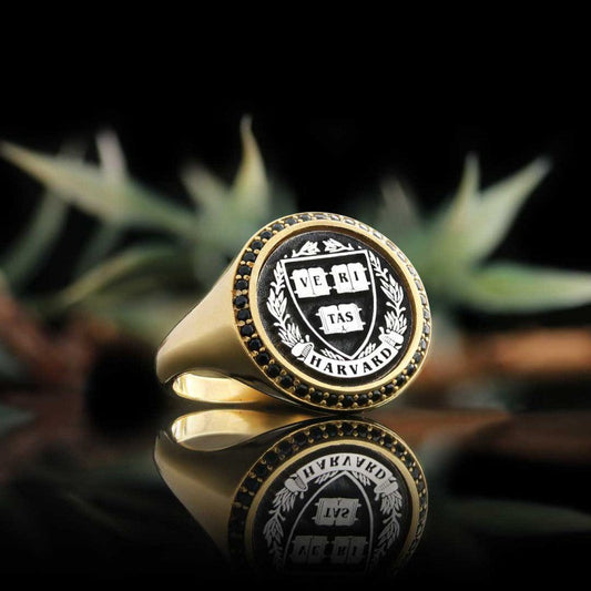 925 Sterling Silver Women Design Harvard Ring