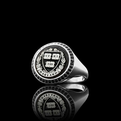 925 Sterling Silver Women Design Harvard Ring by SWISS PLUS - 925 Sterling Silver Rings for Men & Women - view 2