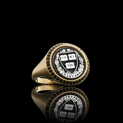 925 Sterling Silver Women Design Harvard Ring by SWISS PLUS - 925 Sterling Silver Rings for Men & Women - view 5