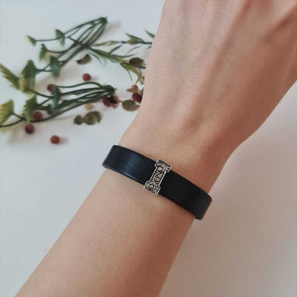925 Sterling Silver Motif Letter I Bracelet by SWISS PLUS - Letter Collection - view 4