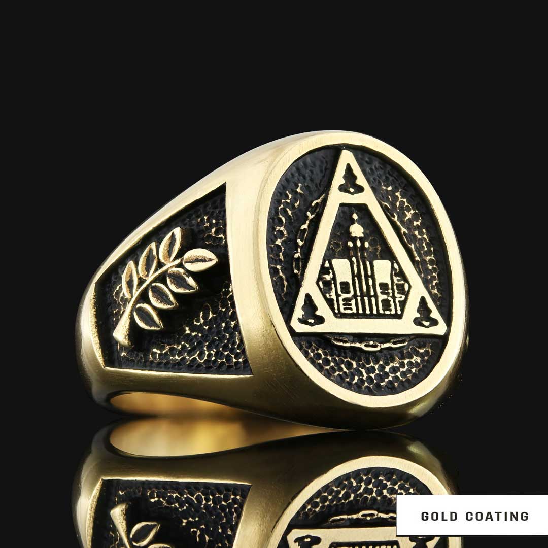 Acacia Masonic Ring, Free Masonic Ring, Master Mason Ring by SWISS PLUS - Mason Collection - view 2