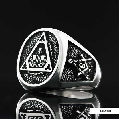 Acacia Masonic Ring, Free Masonic Ring, Master Mason Ring by SWISS PLUS - Mason Collection - view 3