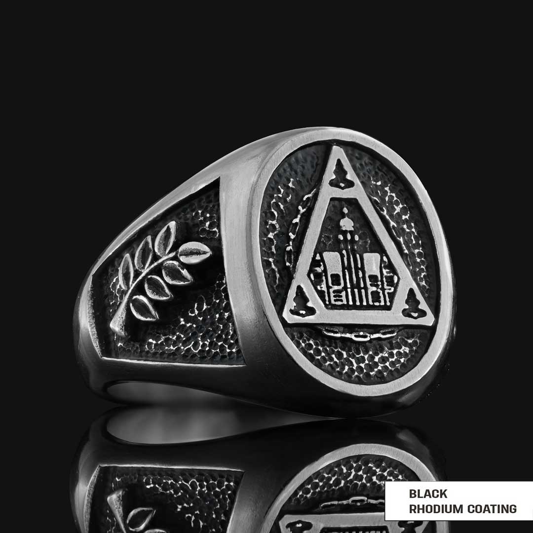 Acacia Masonic Ring, Free Masonic Ring, Master Mason Ring - view 4