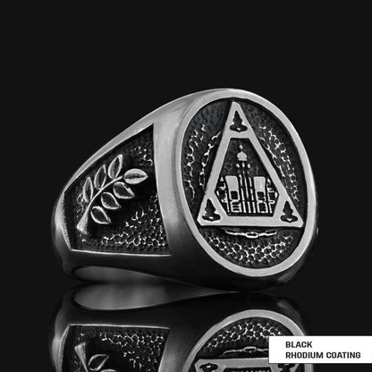 Acacia Masonic Ring, Free Masonic Ring, Master Mason Ring by SWISS PLUS - Mason Collection - view 4