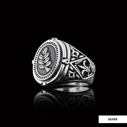 Acacia Silver Masonic Ring, Mason Ring, Master Mason Signet Ring, Custom Masonic Ring by SWISS PLUS - Mason Collection - view