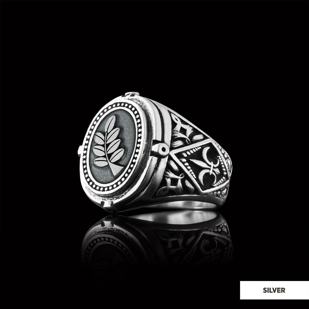 Acacia Silver Masonic Ring, Mason Ring, Master Mason Signet Ring, Custom Masonic Ring