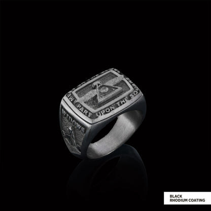 All Seeing Eye Ring, Signet Mason Ring, Mason Jewelry by SWISS PLUS - Mason Collection - view 4