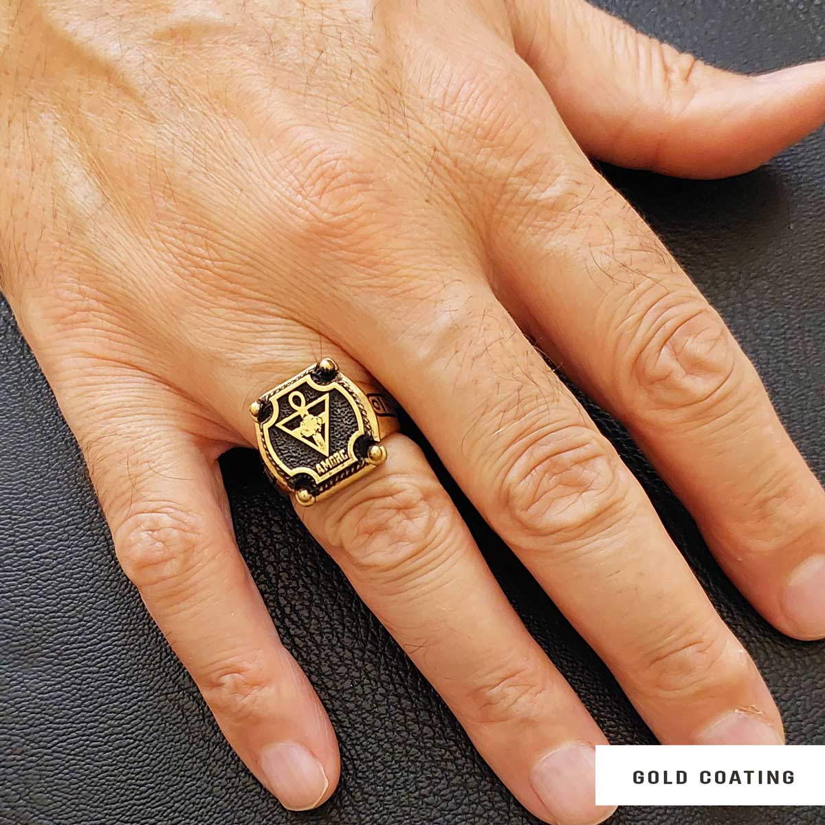 Amorc Jewelry, Spiritual Emblem of the AMORC Ring, Special Design Rose Crucis Silver Ring - view 7