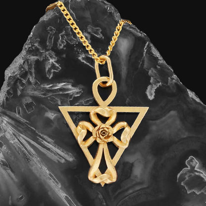 Amorc Mystic Cross Necklace, Rosicrucian Pendant, Spiritual Symbol Jewelry by SWISS PLUS - Christian Collection