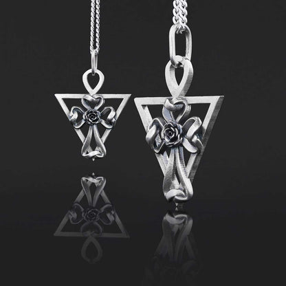 Amorc Mystic Cross Necklace, Rosicrucian Pendant, Spiritual Symbol Jewelry by SWISS PLUS - Christian Collection - view 5