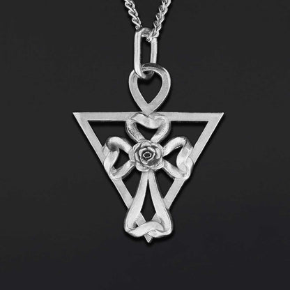 Amorc Mystic Cross Necklace, Rosicrucian Pendant, Spiritual Symbol Jewelry by SWISS PLUS - Christian Collection - view 6