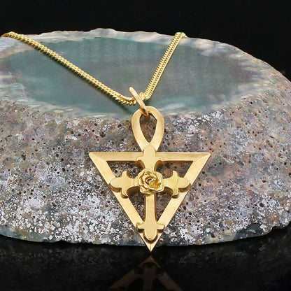Amorc Rosae Crucis Pendant, Rosicrucian Necklace, Cross Necklace, Rosicrucian Amorc Jewelry by SWISS PLUS - Christian Collect