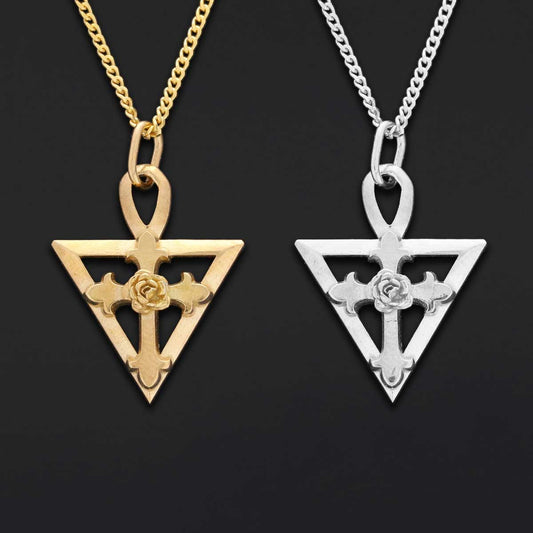 Amorc Rosae Crucis Pendant, Rosicrucian Necklace, Cross Necklace, Rosicrucian Amorc Jewelry - view 2