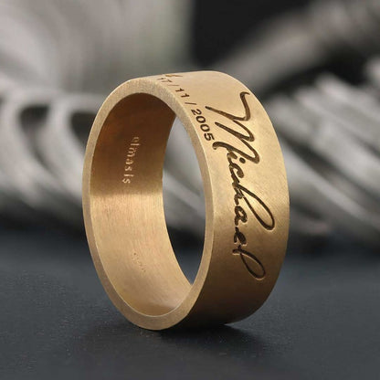 Anniversary Motto Band ring by SWISS PLUS - Inspirational Rings