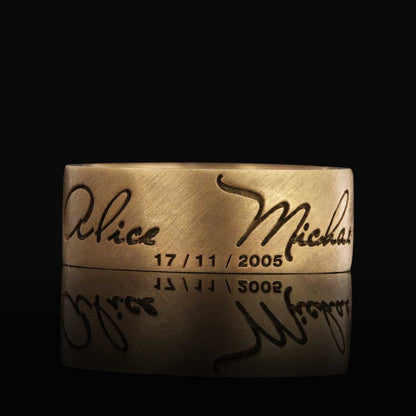 Anniversary Motto Band ring by SWISS PLUS - Inspirational Rings - view 4