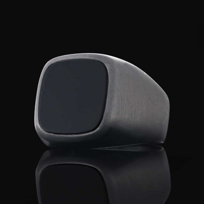 Aqeeq Stone Silver Men Ring by SWISS PLUS - Unique Design Rings - view 3