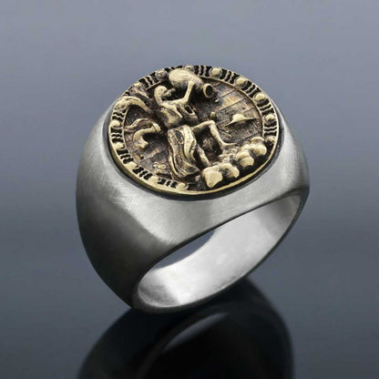Aquarius Horoscope Ring by SWISS PLUS - Zodiac Collection - view 2