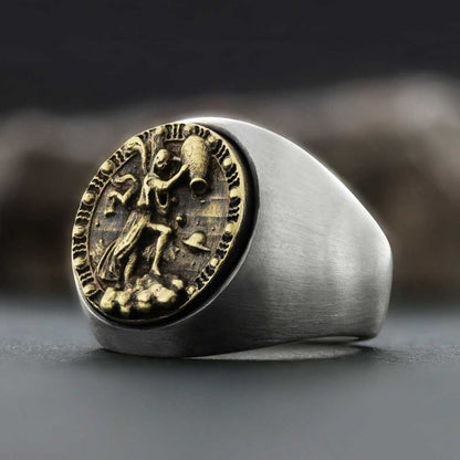 Aquarius Horoscope Ring by SWISS PLUS - Zodiac Collection