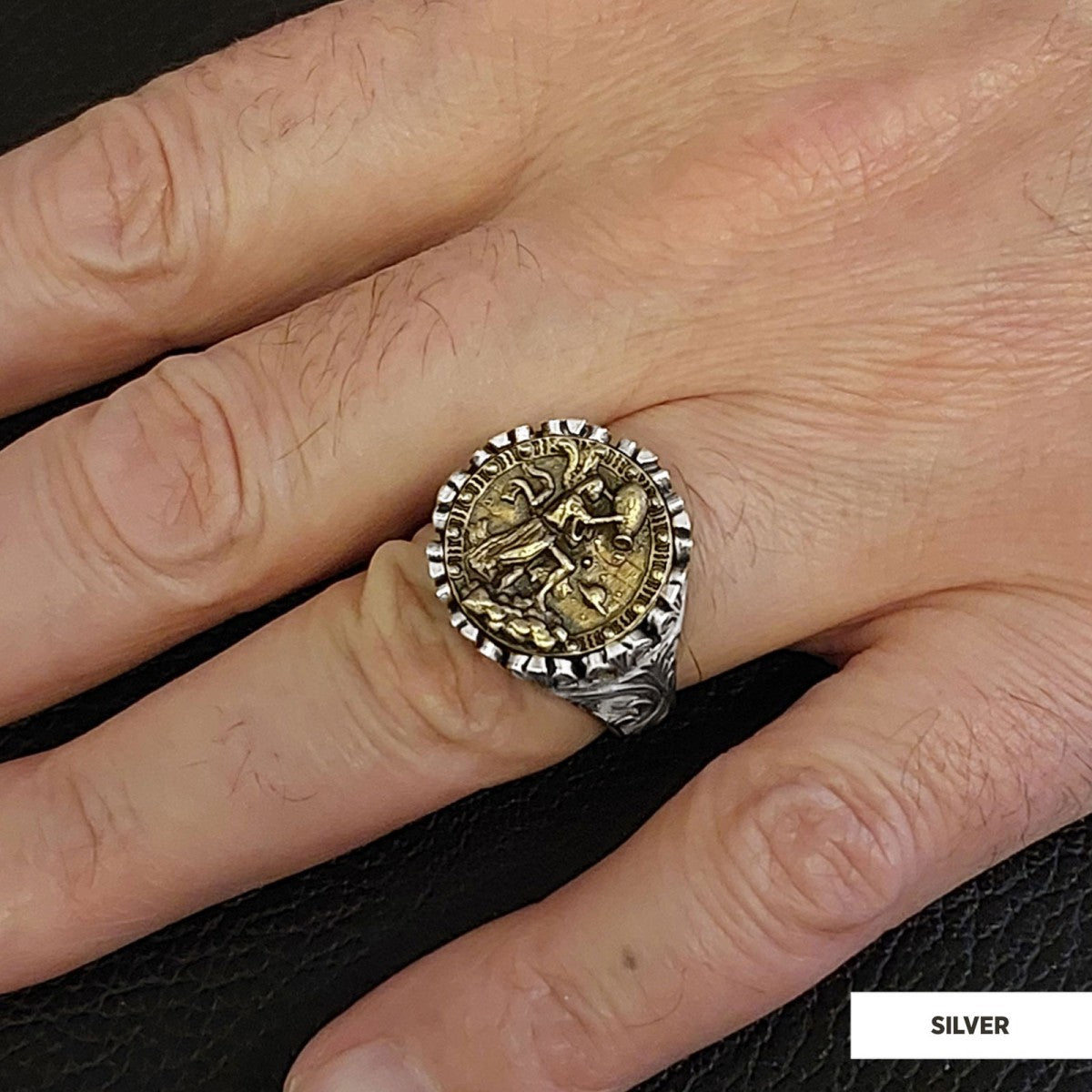 Aquarius Sign Ring, 925 Sterling Silver Aquarius Sign Ring by SWISS PLUS - Zodiac Collection - view 7