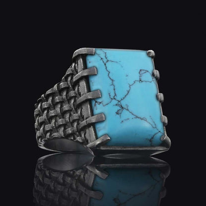 Arcana Silver Men Ring by SWISS PLUS - Unique Design Rings - view 4