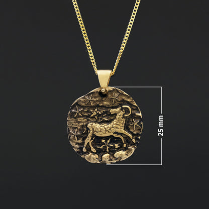 Aries Pendant, Zodiac Necklace, Sterling Silver Pendant, Astrology Jewelry, Aries Sign Jewelry by SWISS PLUS - Zodiac Collect