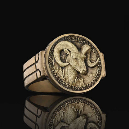 Aries Zodiac Round Ring by SWISS PLUS - Zodiac Collection - view 3