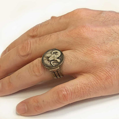 Aries Zodiac Round Ring by SWISS PLUS - Zodiac Collection - view 5