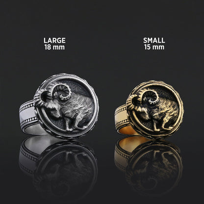Aries Zodiac Silver Ring by SWISS PLUS - Zodiac Collection - view 4
