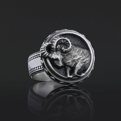 Aries Zodiac Silver Ring by SWISS PLUS - Zodiac Collection - view 7