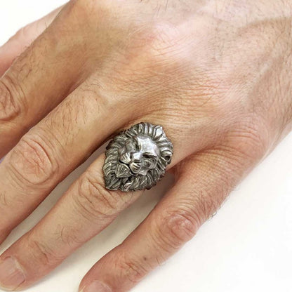 Lion Silver Ring by SWISS PLUS - Unique Design Rings - view 6