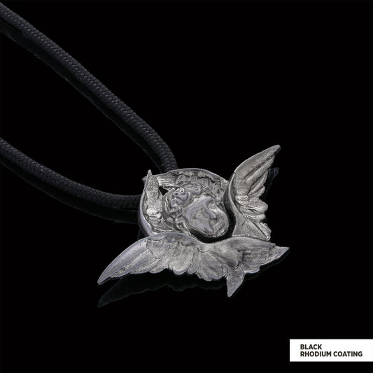 Baby Angel Pendant Black Rhodium Coating