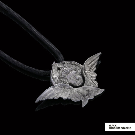 Baby Angel Pendant Black Rhodium Coating