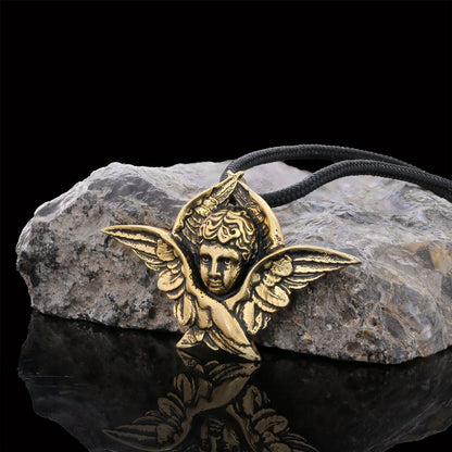 Baby Angel Pendant Gold Coating by SWISS PLUS - Unique Pendants & Cool Design Necklaces - view 4