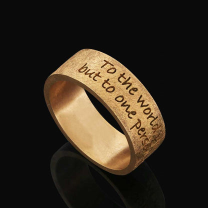 Band Ring Silver by SWISS PLUS - Inspirational Rings - view 2