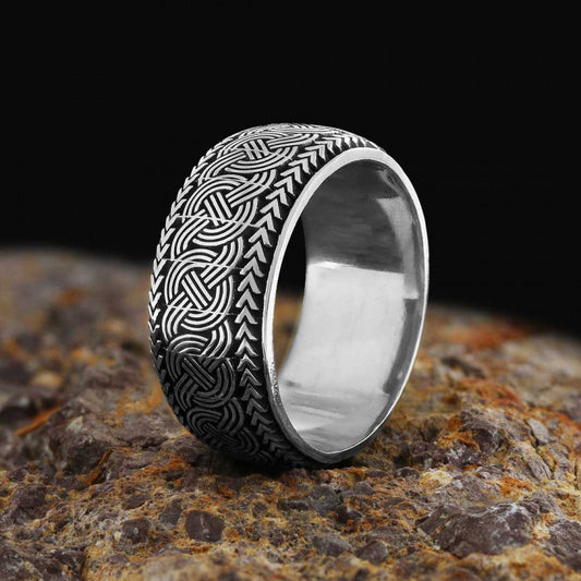 Customizable Braided Band Wheat Woven Wire Twisted Silver Wedding Ring