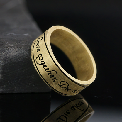 Live together Motto Band Ring by SWISS PLUS - Inspirational Rings