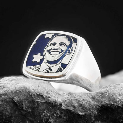 Barack Obama Photo Ring by SWISS PLUS - Photo Collection