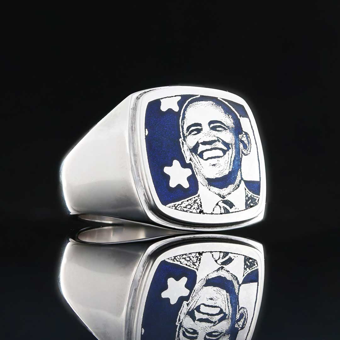 Barack Obama Photo Ring by SWISS PLUS - Photo Collection - view 2