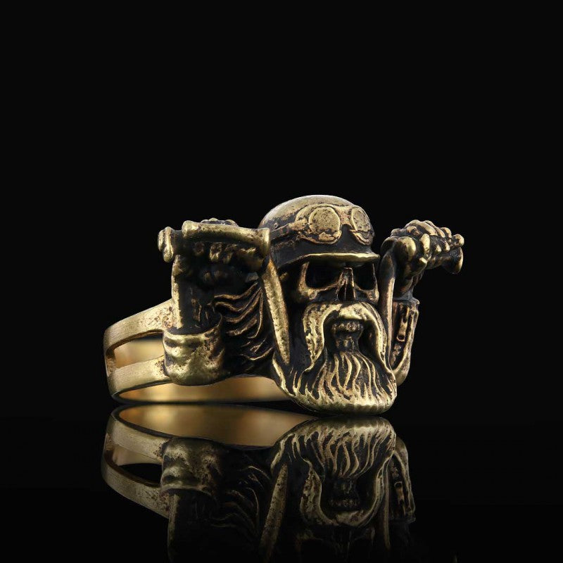 Biker Skull Ring - view 4