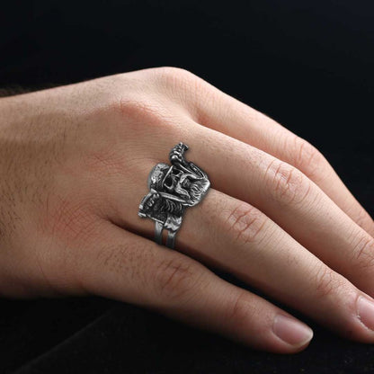 Biker Skull Ring by SWISS PLUS - Skull Rings - view 5