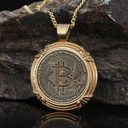 Bitcoin Souvenir Pendant by SWISS PLUS - Bitcoin Jewelry Collection