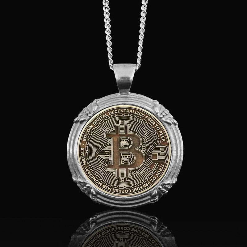 Bitcoin Souvenir Pendant by SWISS PLUS - Bitcoin Jewelry Collection - view 2