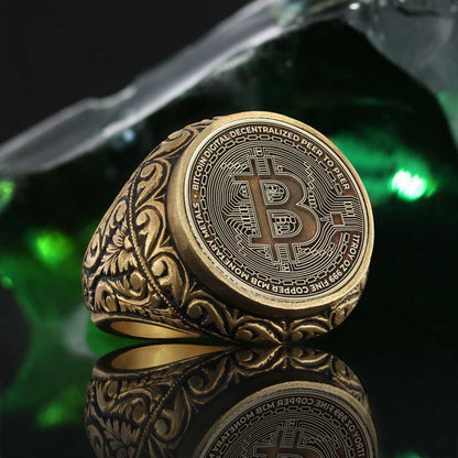 Bitcoin Souvenir Ring by SWISS PLUS - Bitcoin Jewelry Collection