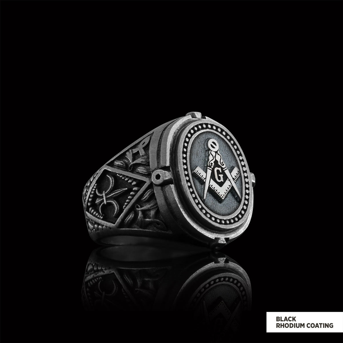 Blue Lodge Masonic Ring, Celtic Lodge Masonic Ring, Special Masonic Ring, Freemasonic Ring - view 3