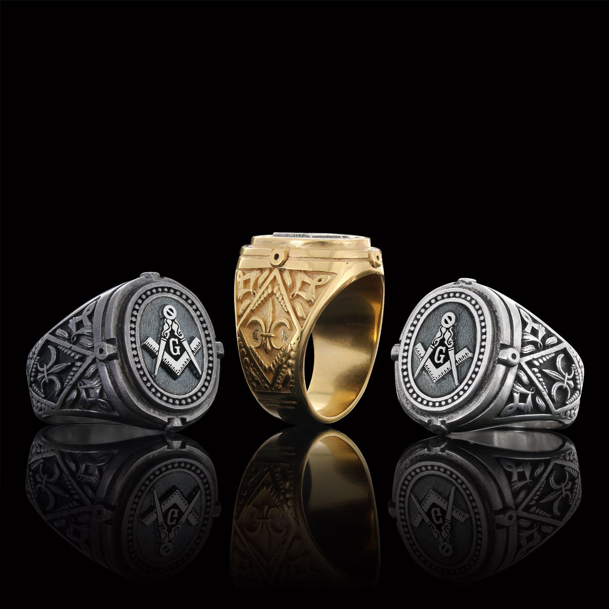 Blue Lodge Masonic Ring, Celtic Lodge Masonic Ring, Special Masonic Ring, Freemasonic Ring - view 6
