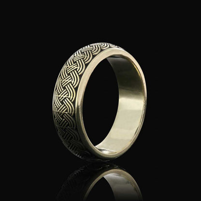 Braided Band Wheat Woven Wire Twisted Sterling Silver Wedding Ring by SWISS PLUS - Sterling Silver Band Rings - view 6