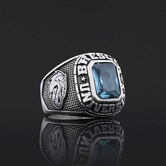 Brescia University Ring, High School Burnsoat Ring, Customized Class Ring, Graduation Collage Ring, Customized High School Ring - view 1